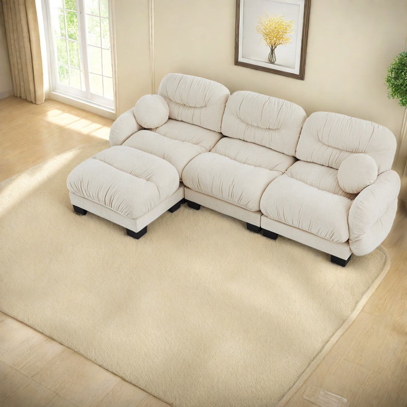 Canapé-lit modulaire en chenille 3 places Compression Cozy