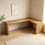 Bureau en bois massif en L Burlywood-1956325028-1956325034