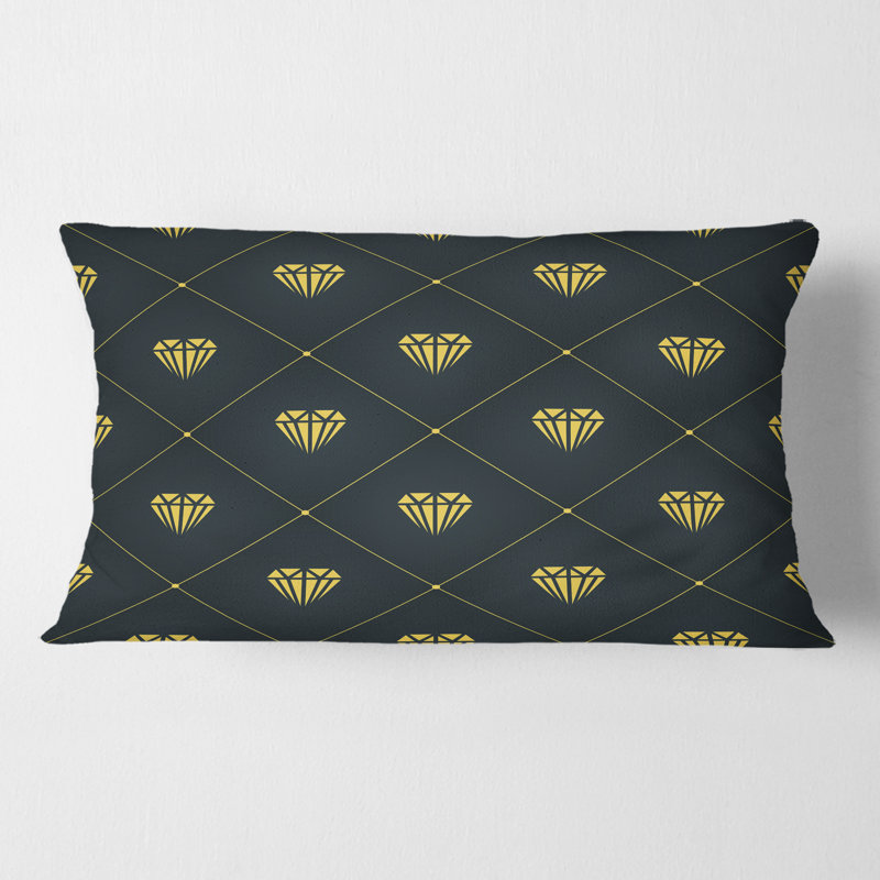 Coussin Golden Heart Design - Mid-Century