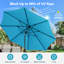 Parasol de patio 156 "avec bouton-poussoir inclinable / manivelle et 8 nervures robustes-341791526