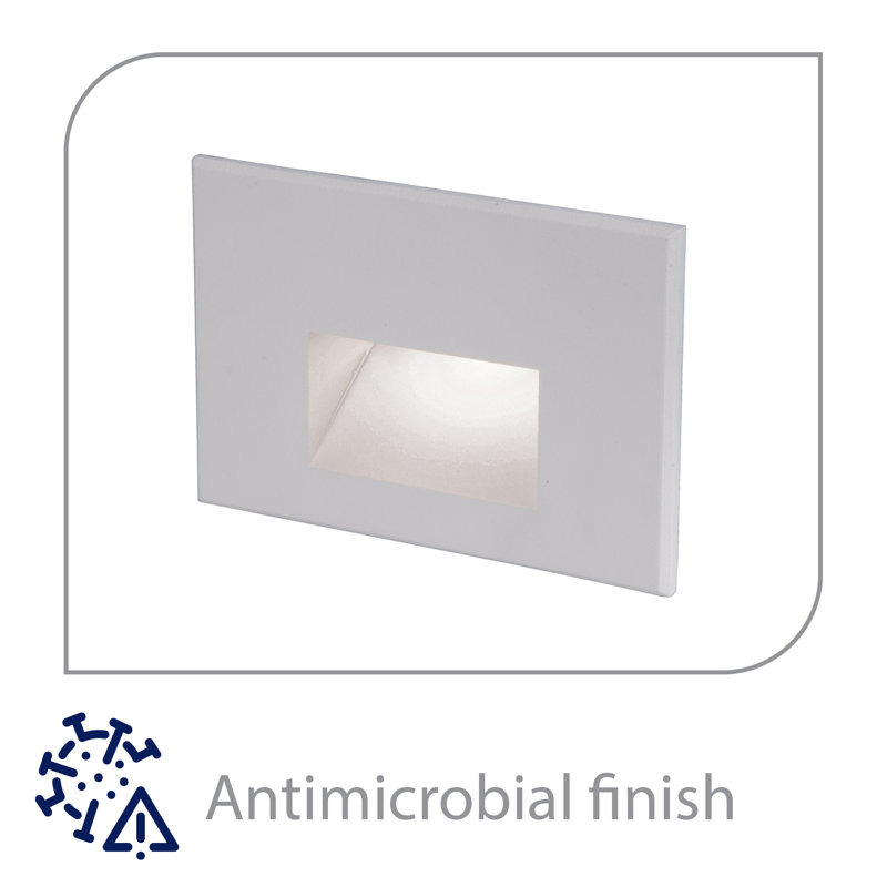 White Aluminum Dimmable Direct Wired LED Step Light