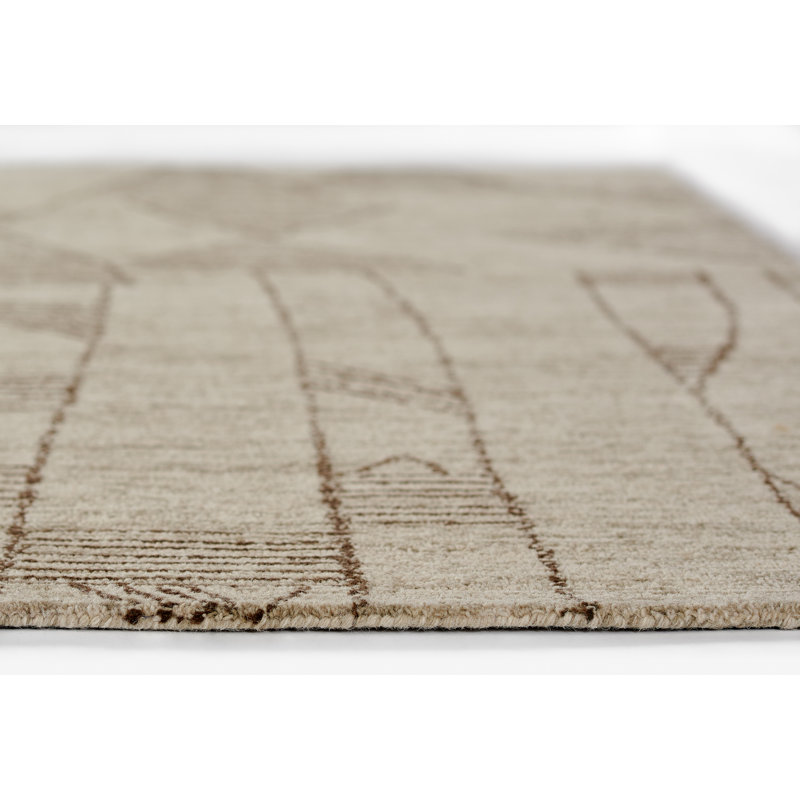 Tapis gris en laine touffeté à la main Ann-Sophie, Rectangle 9 pi x 12 pi
