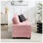 Canapé 83,5 po en velours côtelé rose moderne avec porte-gobelets - Canapé 3 places compressé pour le salon-504142003