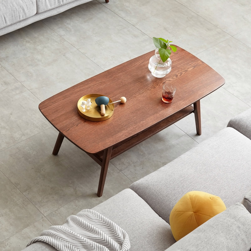 Coffee Table, Modern Coffee Table, Wood Coffee Table, Coffee Table With Storage, For Living Room, Walnut