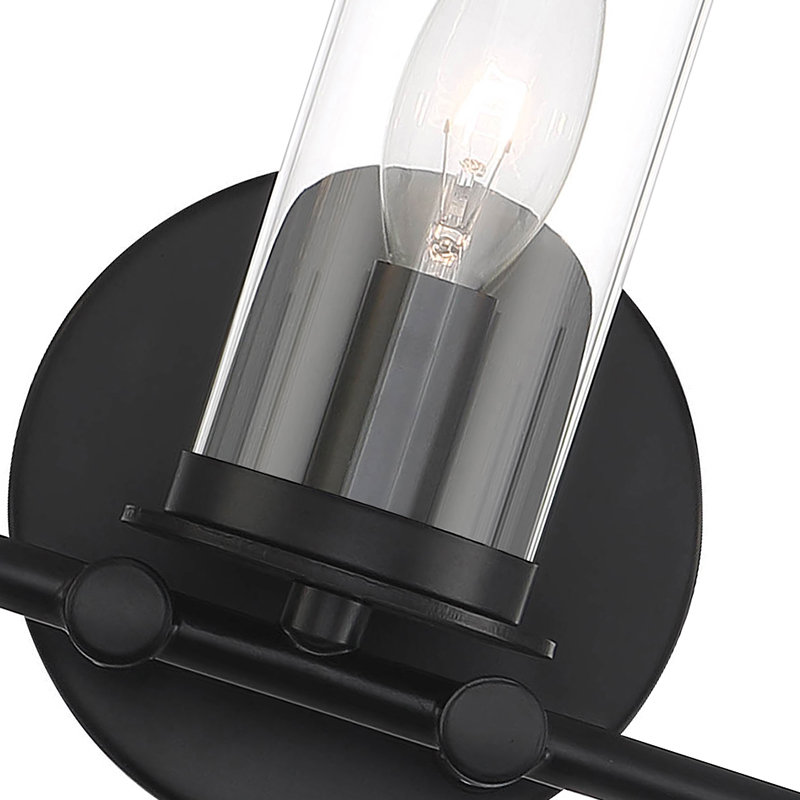 Éclairage de salle de bain à intensité variable 3 lumières Maeghan, Noir mat