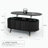 42.5" Oval Lift Top Coffee Table With Storage, Mid Century Modern Black Center Table With Fluted Panel, Solid Wood Legs & Hidden Compartment For Living Room-955694140