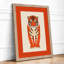 Geometric Tiger Art Deco - Framed Print-1225347696-1225347726