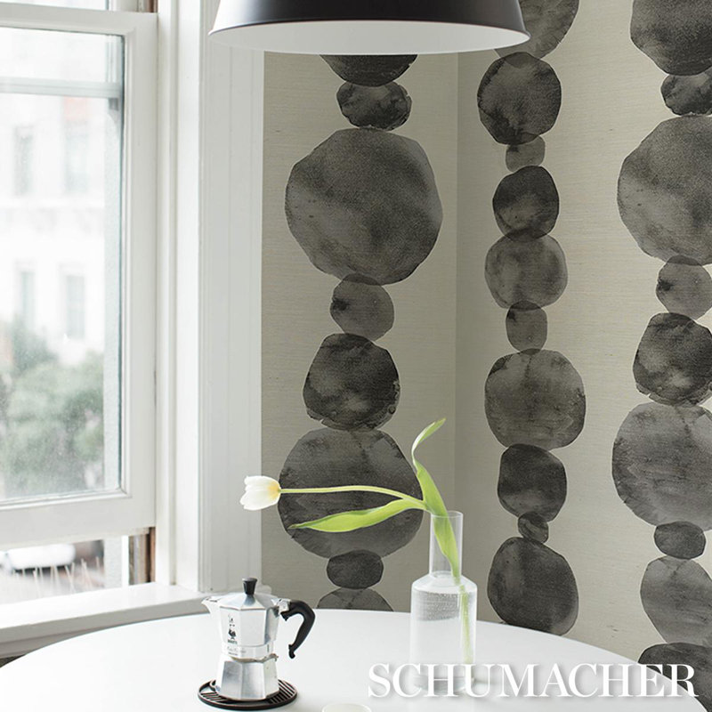 Schumacher X Backdrop Hyperion Sisal Wallpaper, Black