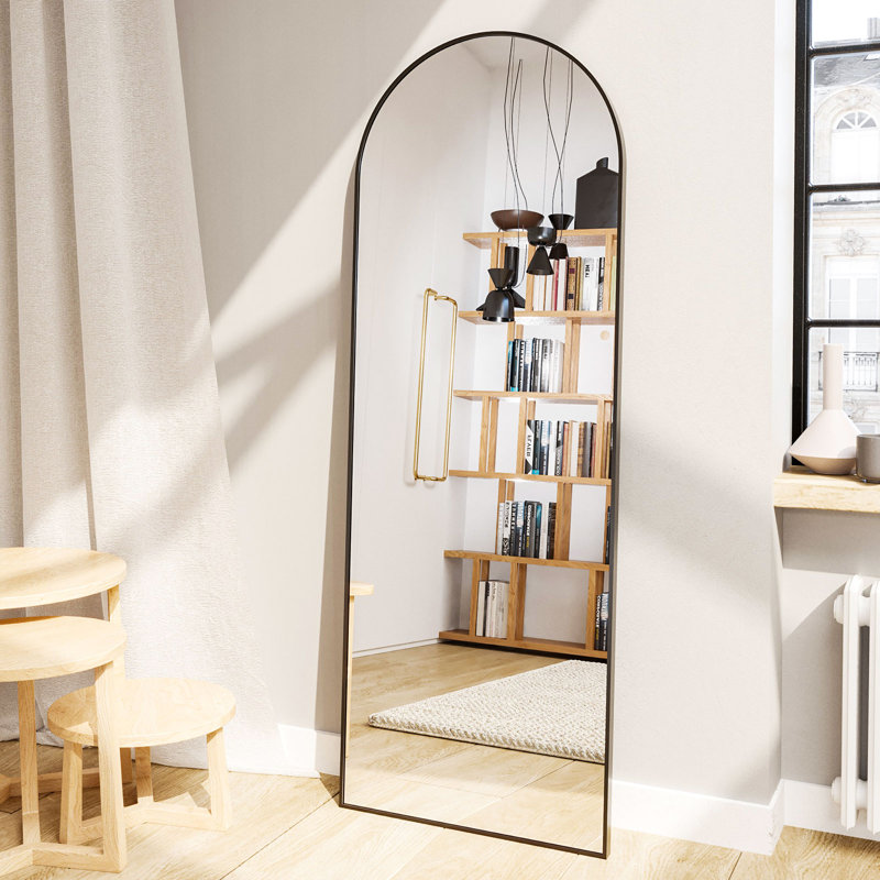 Miroir pleine grandeur autoportant Arch - Basics by Wayfair ™, Noir, 59 po x 16 po
