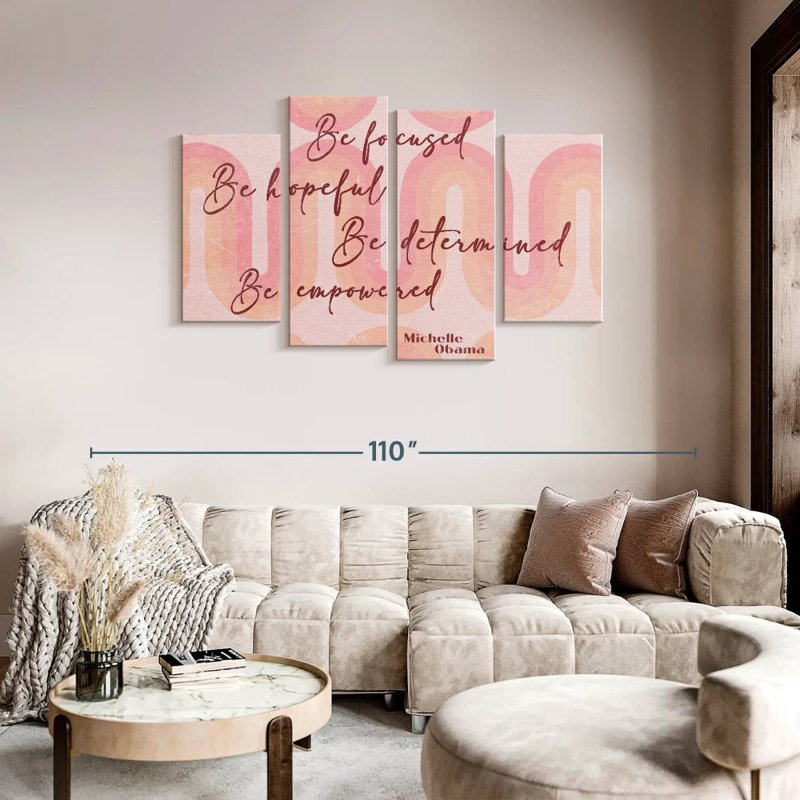 Impression sur toile de Michelle Obama, H 48 po x l 75 po x P 1,25 po