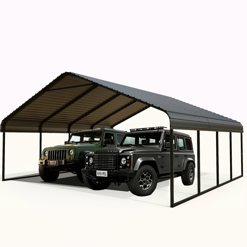 Abri d'auto 20 x 20 robuste - Solution parfaite pour les véhicules, bateaux et équipements - Durable, toutes saisons, assemblage rapide - Spacieux, sécuritaire, renforcé