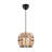 Elegant Wooden Chandelier with Adjustable Cable, Camel Color, 23.6 x 23.6 x 23.6 inches | CE Certified, E27 Socket (Max 40W) | Stylish Lighting Fixture for Living Room, Dining Room, & Entryway Decor