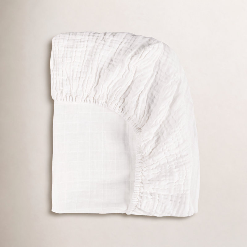 Plain White Muslin All-Stages Bassinet Sheet