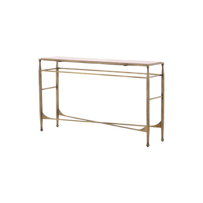  Scarlett Gold Iron Marble Inlay Console Table