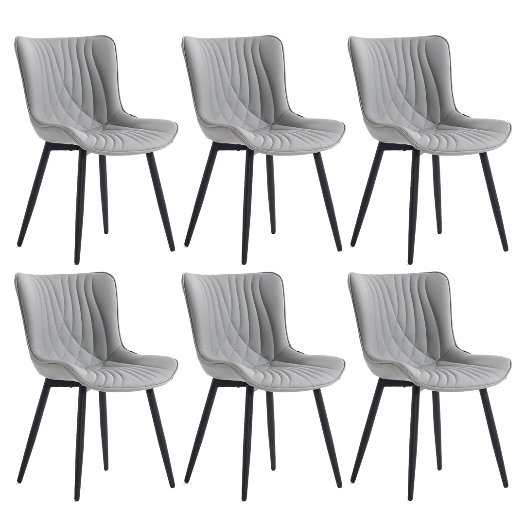 Brecia 17.8'' H Tufted Upholstered Pine Side Chair (Set of 6) Orren Ellis Upholstery 