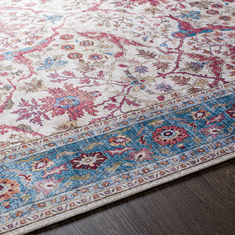 Tapis oriental rose Hokah, Rectangle 2 pi 3 po x 3 pi 9 po