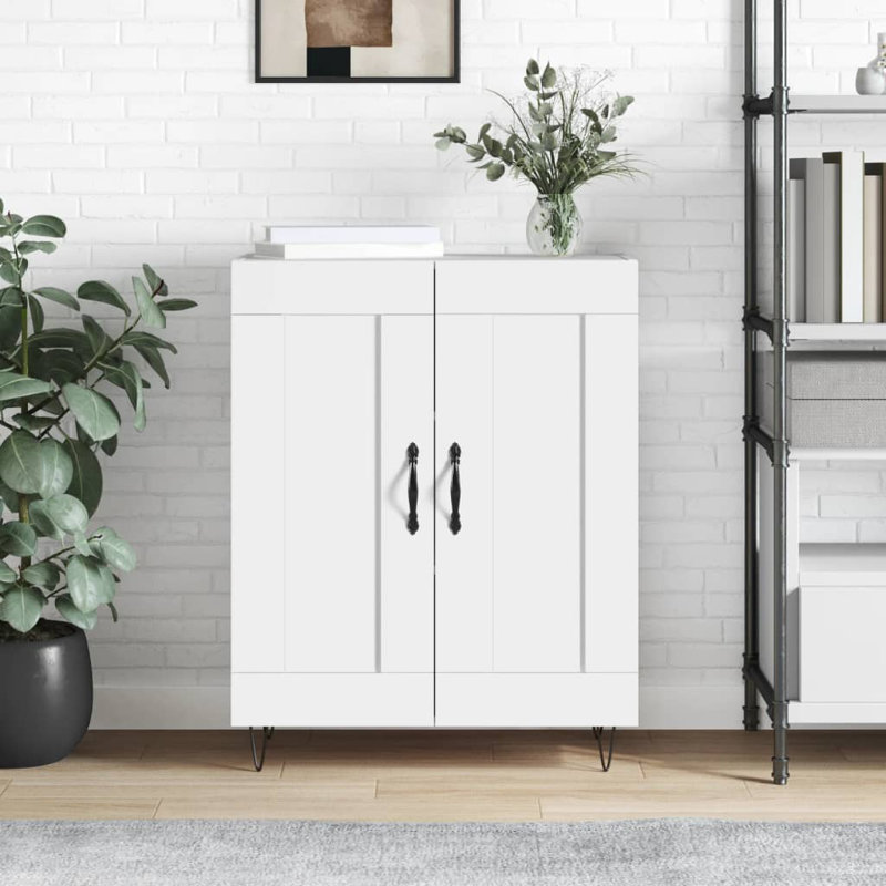 Mardel Sideboard Engineered Wood and Iron Storage Unit Living Room Furniture, White