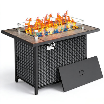 Round Natural Gas Outdoor Fireplace