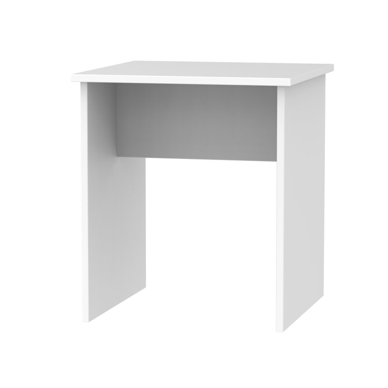 Fully Assembled Ratzlaff Side Table, White Gloss