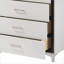 Commodes: Commode 5 tiroirs blanche classique avec pieds en métal | Blanc | Bois et métal
