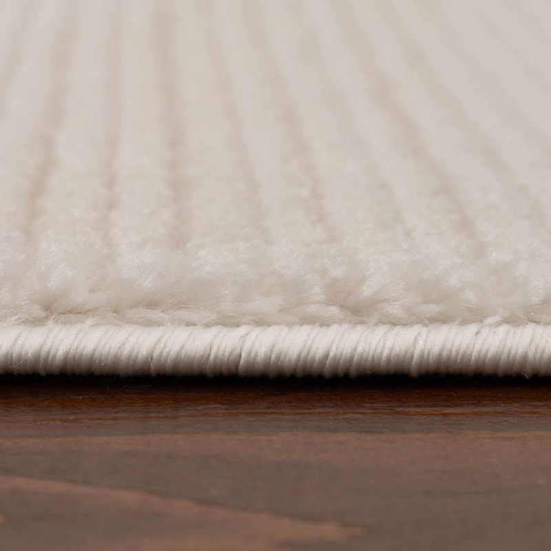 Carmel Modern Striped Cream Area Rug, Rectangle 80 x 150 cm