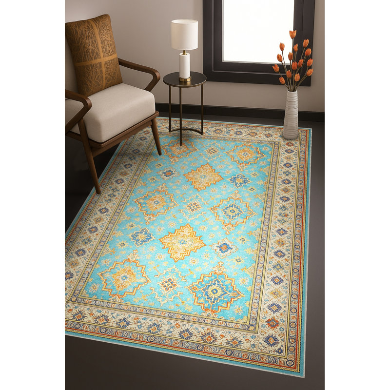 Tapis gris tissé traditionnel Mosso, 2 pi x 2 pi 11 po