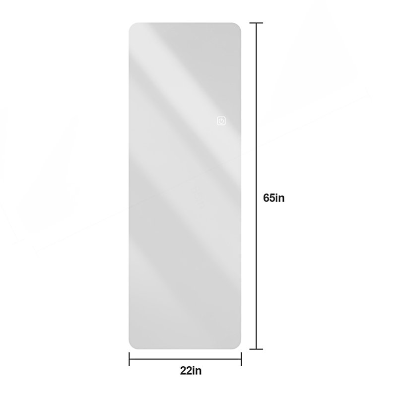 65X21in Full Body Mirror With Lights, Full Length Mirror