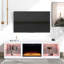 Modern Detachable Fireplace TV Stand, RGB, Black or White, 168x40x56cm, MDF & Metal, Living Room-1670152394-1671185318