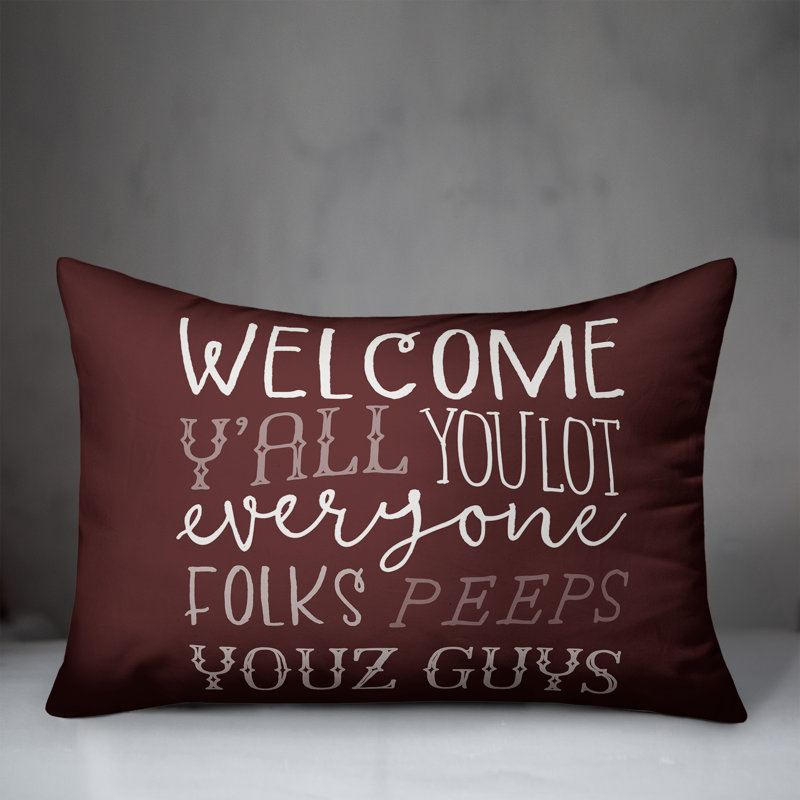  Coussin décoratif intérieur / extérieur en polyester, H 14 po x l 20 po, Marron