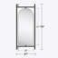 Miroir pleine longueur 75 po x l 31 po avec cadre rectangulaire en bois-1632810681