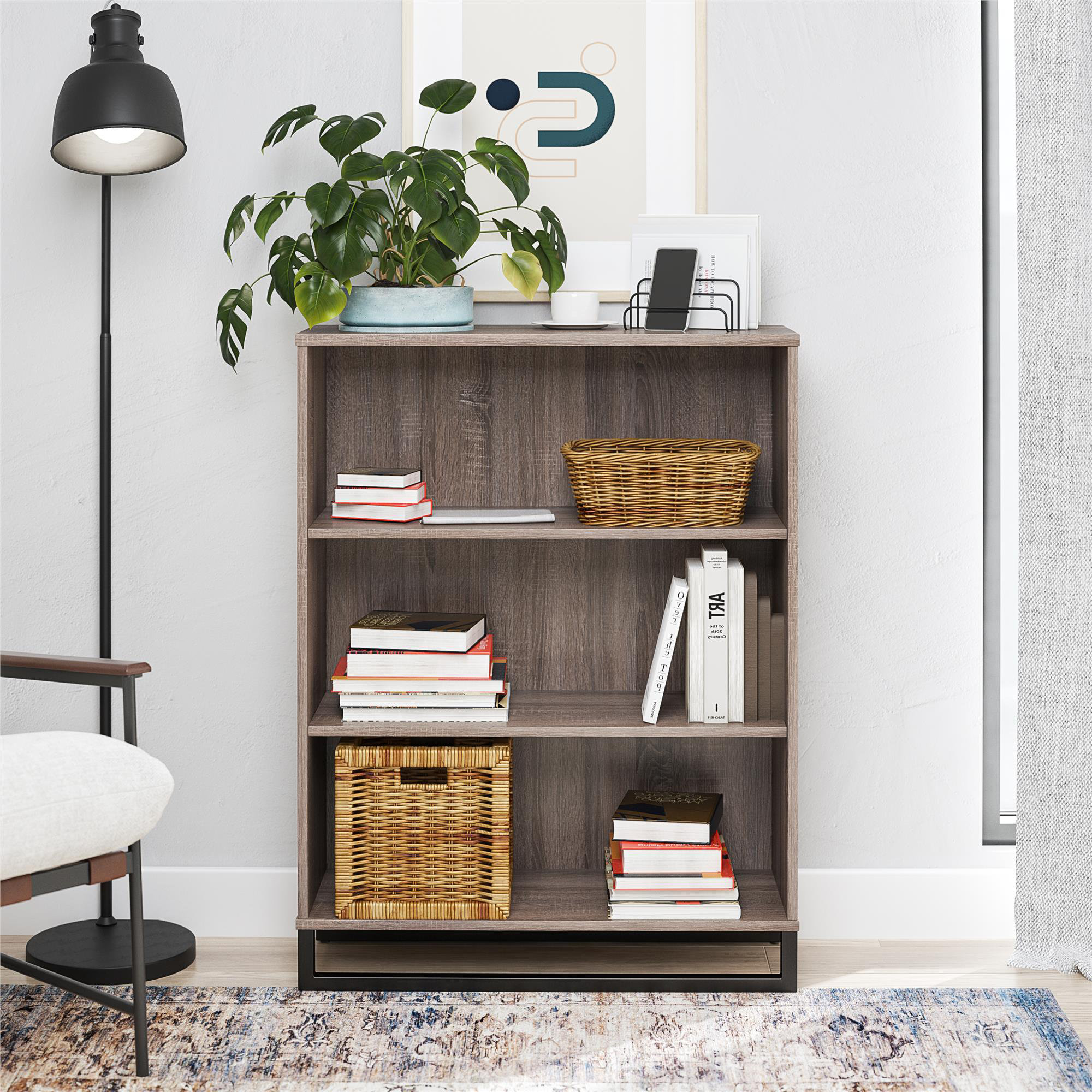 Mainstays rustic deals oak bookcase