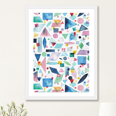 «Geometric P pièces Multi» par Ninola Design - reproduction d'art