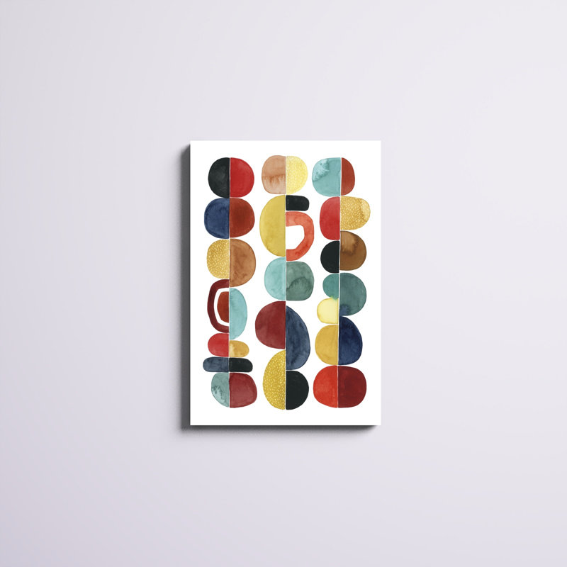 «Midcentury Sunrise II», peinture sur toile, H 30 po x l 20 po