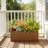 Metal Planters Box– Rectangular Large Brown Planter for Outdoor Plants and Garden Use,Sleek Planter Box with Drainage Holes ,Vegetables and Flowers-438762095-438762094