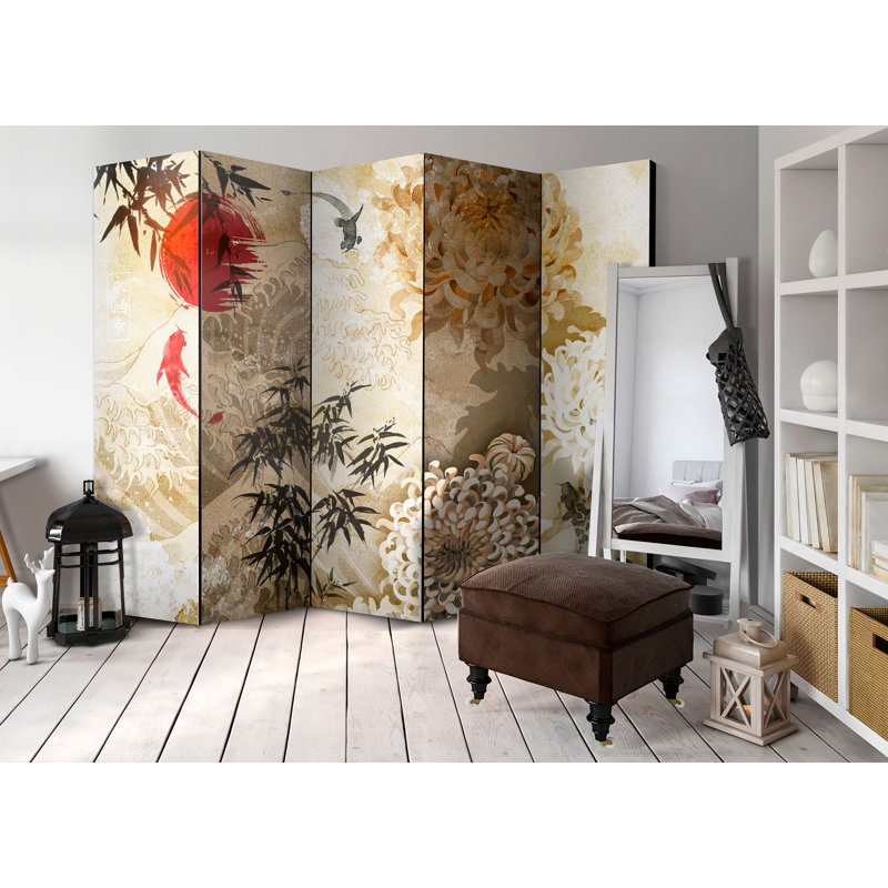 225cm W x 172cm H 5 - Panel Acoustic Room Divider Folding Room Divider