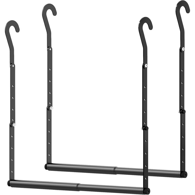 Adjustable Closet Extender Rod 360° Rotating Hook Heavy Duty Clothes Hanging Bar for Closet Organization