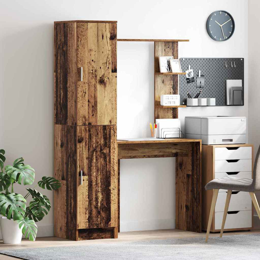 Borough Wharf Desk With Storage 2 Pcs Concrete Grey 78.5 X 37 X 154.5 ...