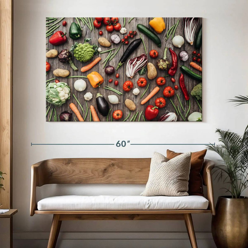 Yarlin Organic Vegetables, 34" H x 51" W