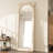 63"X24" Arched Floor Mirror Irregular Full Length Mirror With Flannel Frame-1470517160