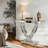 Amla 39.4" Mirrored Glass Modern Console Table Entryway Behind Sofa Table Crushed Crystal Inlay