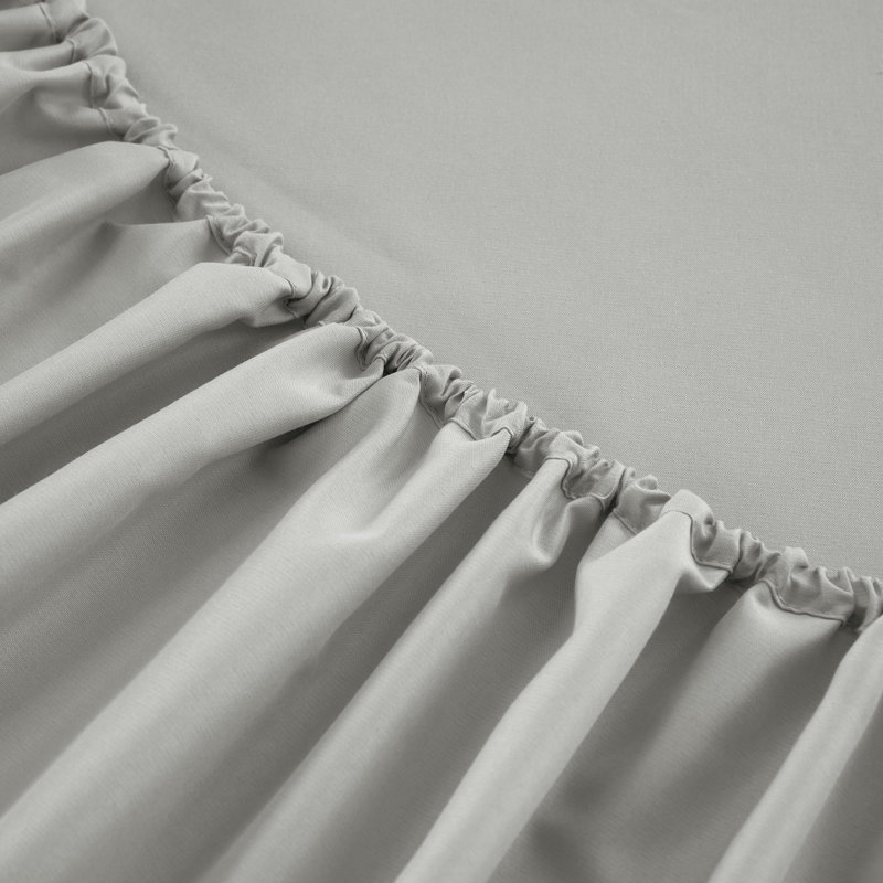  Microfiber / Polyester Sheet Set, Light Gray, Queen Sheet Set with Fitted Sheet and 2 Pillowcase