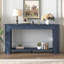 Console de 59,8 po avec 3 tiroirs, table d'entrée de style campagnard avec tablette-388771650-388771651-388771663