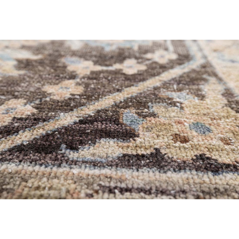 Transitional, Vintage One-of-a-Kind Rectangle 9 X 12'1" Hand Knotted Area Rug