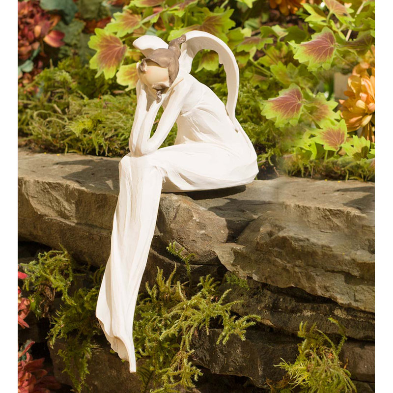 Statue de jardin ange qui pense