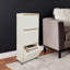 Armoire de rangement à 3 niveaux, armoire de rangement sur pied avec roulettes