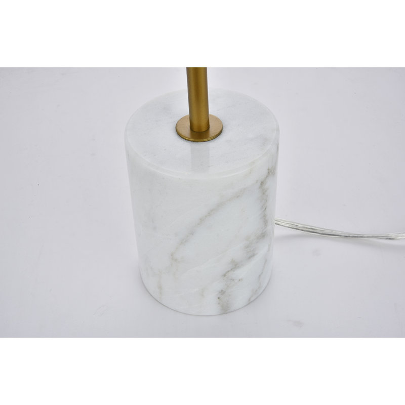 Lampe de table 22 po Yearby, Laiton, Transparent