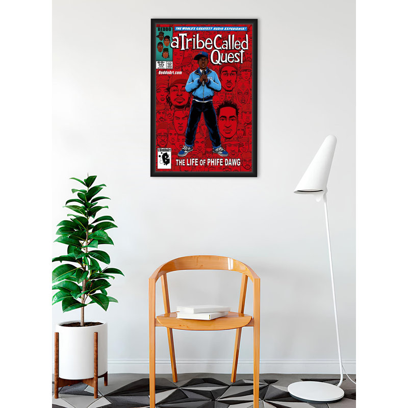 A Tribe Called Quest - Phife Dawg - 24x36 Inch - Engineered Wood Framed Art Poster with Plexi Glass