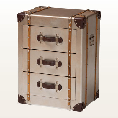 Fiona 3-drawer cabinet in vintage matte bronze