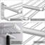 Porte-serviettes pliable peu encombrant avec deux barres et une tablette - Porte-serviettes de salle de bain moderne pour la salle de bain, la salle de lavage et plus encore-115340025