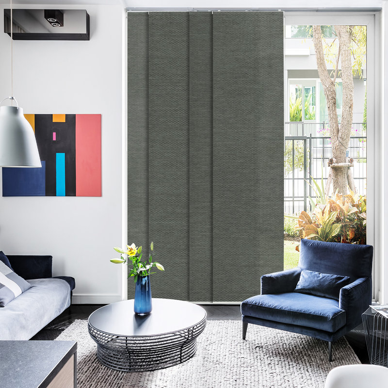 Store Vertical semi-transparent Sharmaine, Obsidienne